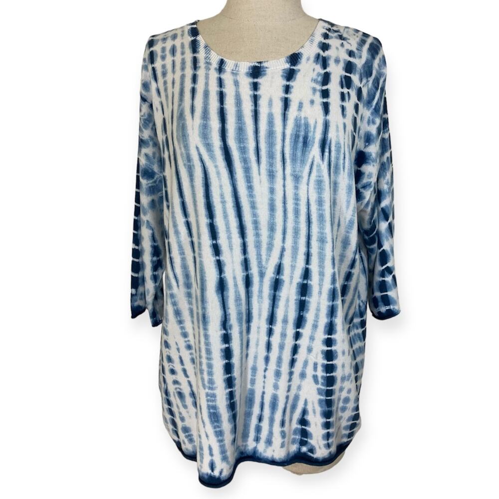 Johnny Was tie dye sweater, ladies Calme medium oversized pima cotton modal knit
